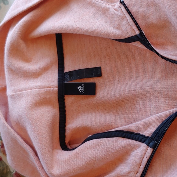 Adidas Men's Pink Full Zipper Hooded Sweatshirt Jacket size Large - Picture 10 of 17